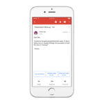Googleは機械学習に基づいてiOS向けGmailに「スマートな返信」機能を追加