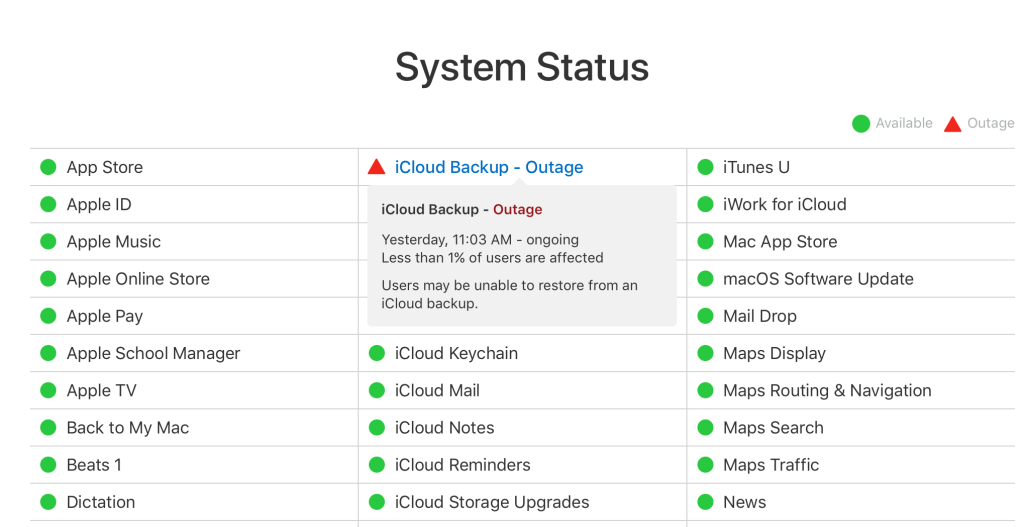  iCloud メールが現在一部のユーザーでダウンしている [更新: 修正済み]