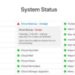 AppleのiCloud Backup機能は昨日から一部のユーザーでダウンしている？