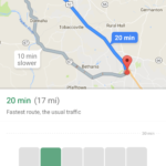 Googleマップに、ルート上で予想される渋滞量が表示されるように