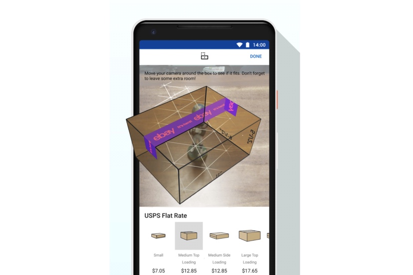 Ebayのandroidアプリ 発送にあった箱サイズを選択できるar機能が登場 Around Mobile World