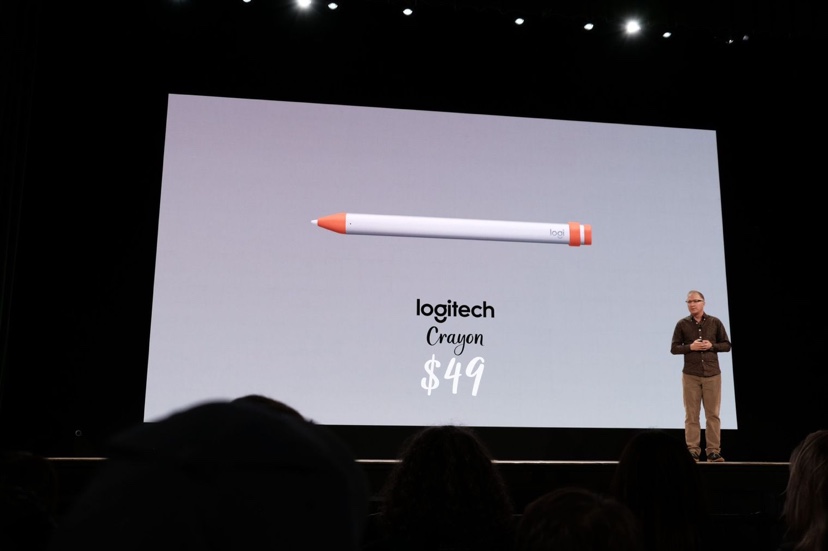 Appleは あたらしいipadで動作するlogitech Crayonスタイラスとキーボードケースを発表 Around Mobile World
