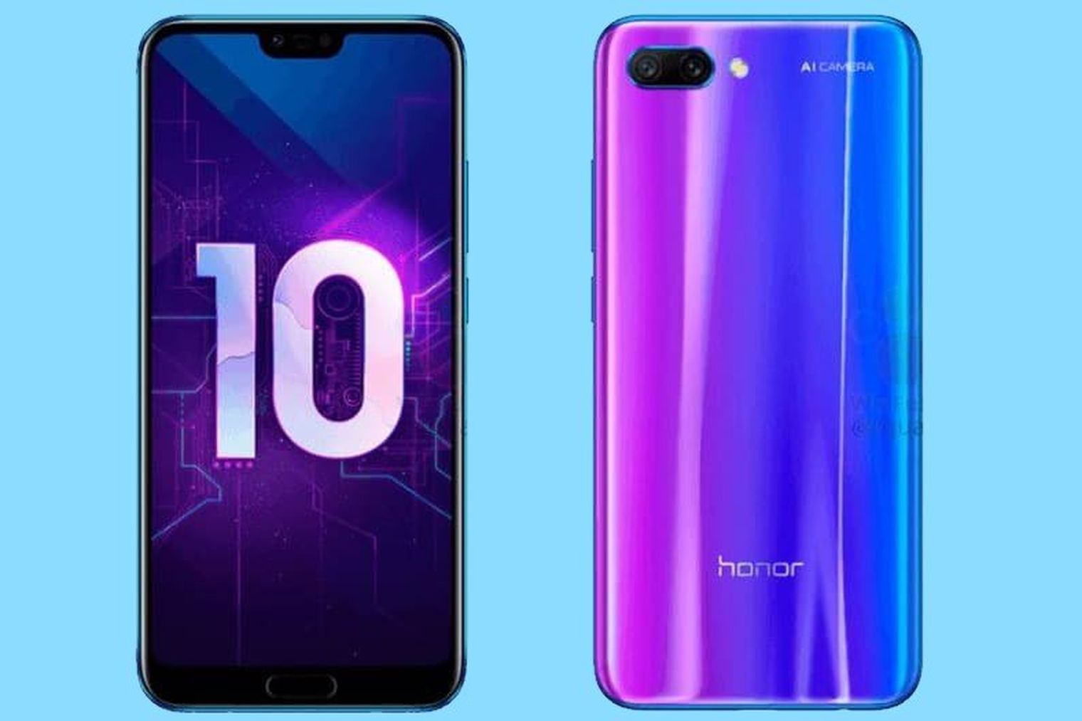 Huawei 新しい Honorモデルはディスプレイにノッチ サイケデリックな色合いで登場 Around Mobile World